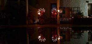 Fire dance performance during Earth Hour at Dickwella Resort