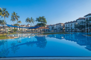 A view from the pool at Club Hotel Dolphin