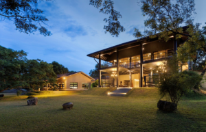A view of Ayugiri Ayurveda Wellness Resort's grounds and gardens